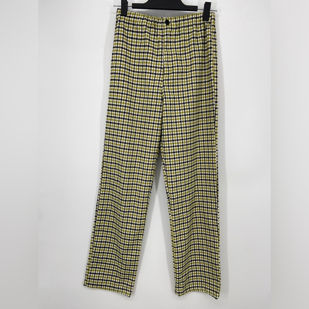 Brandy Melville Green and Black Plaid Checkered Tilden womens Pants‎ One size